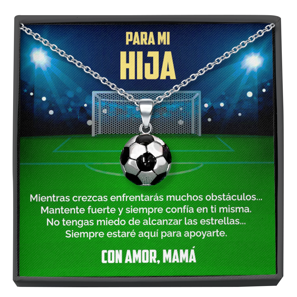 Collar Pelota y tarjeta dedicatoria - Confía en ti misma
