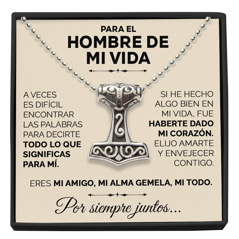 Collar Vikingo y tarjeta dedicatoria - Haberte dado mi corazón