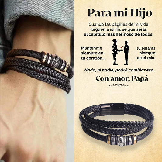 Pulsera tribal y tarjeta dedicatoria - Mantenme en tu corazón - Papá