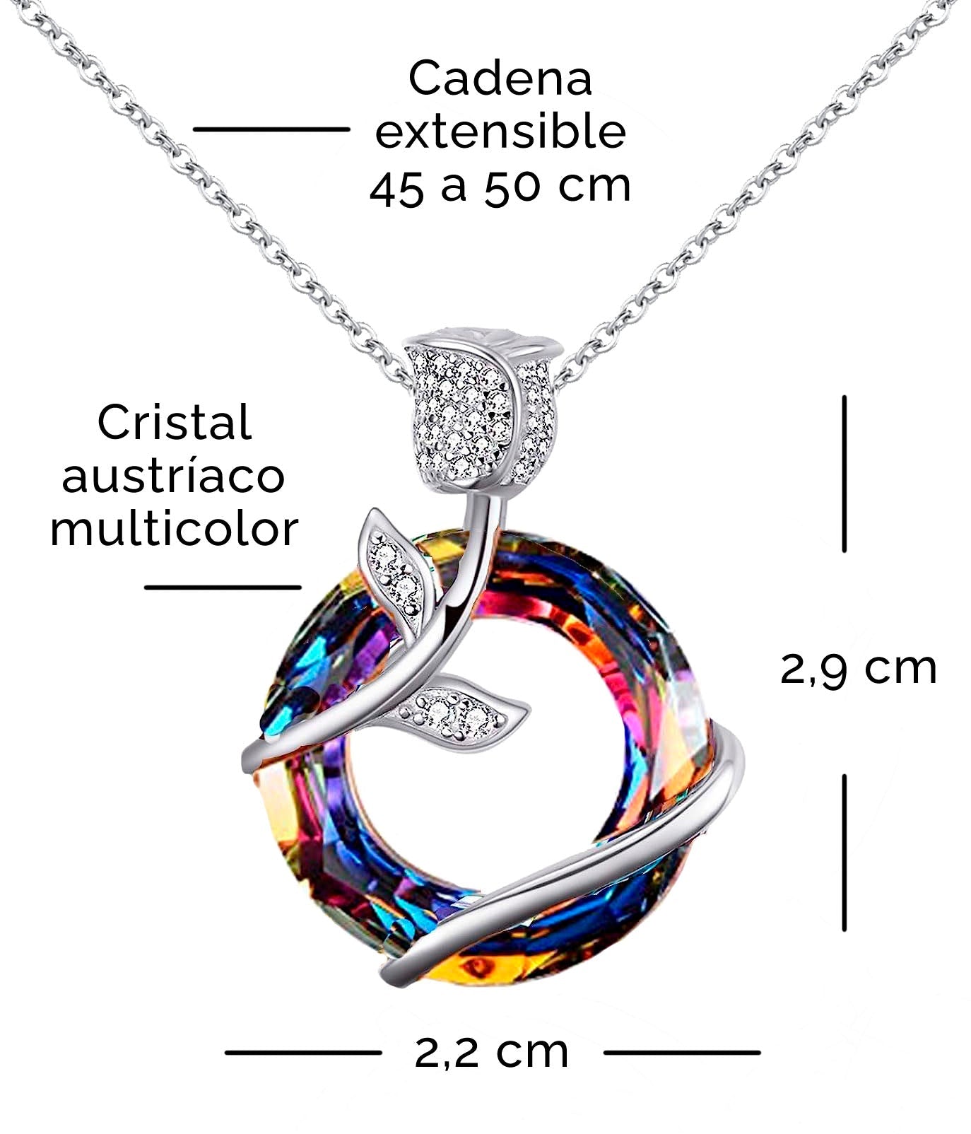 Collar de Flor con tarjeta dedicatoria - Estaré contigo por siempre