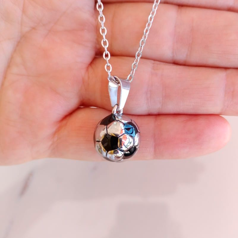 Collar Pelota y tarjeta dedicatoria - Confía en ti misma - Mamá y Papá
