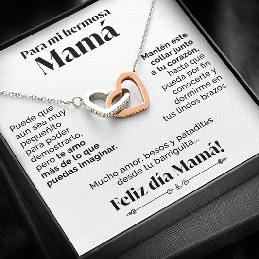 Collar con tarjeta dedicatoria - Desde tu barriguita - Feliz día