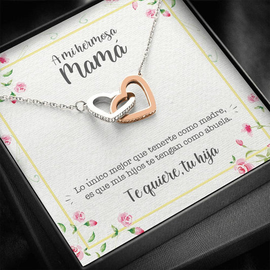 Collar con tarjeta dedicatoria "Tenerte como madre"