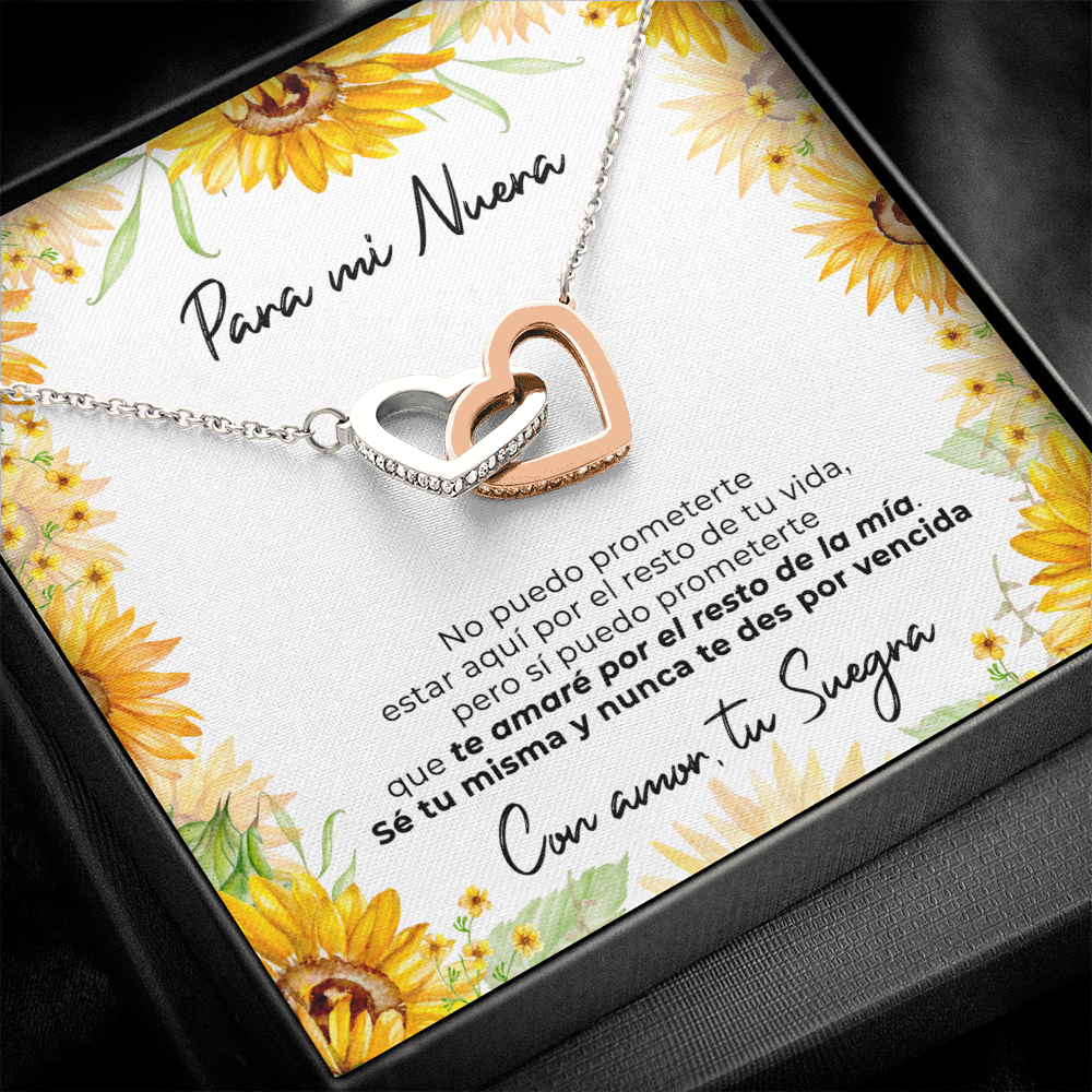 Collar con tarjeta dedicatoria - Te amaré por siempre - Nuera