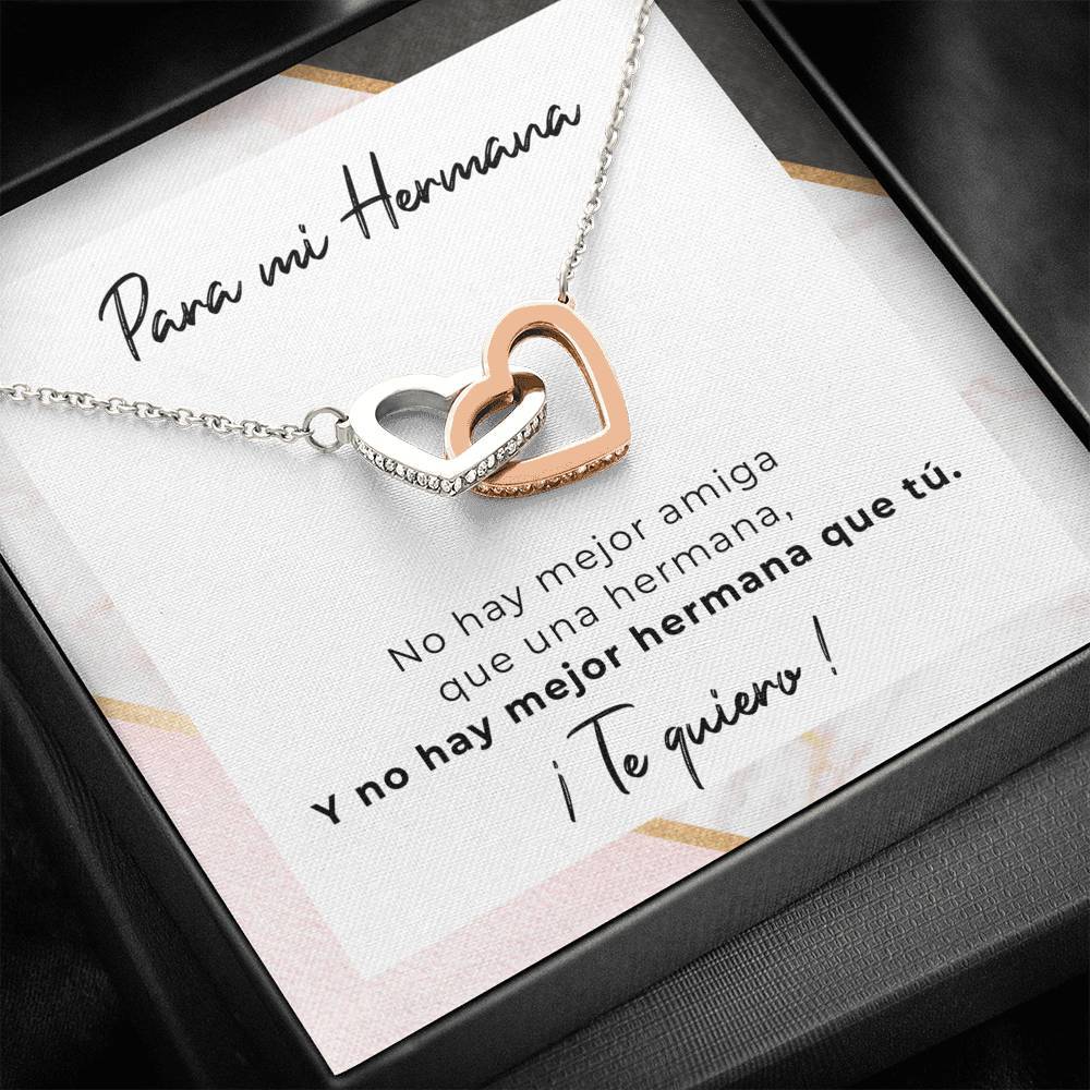 Collar con tarjeta dedicatoria - No hay mejor hermana que tú
