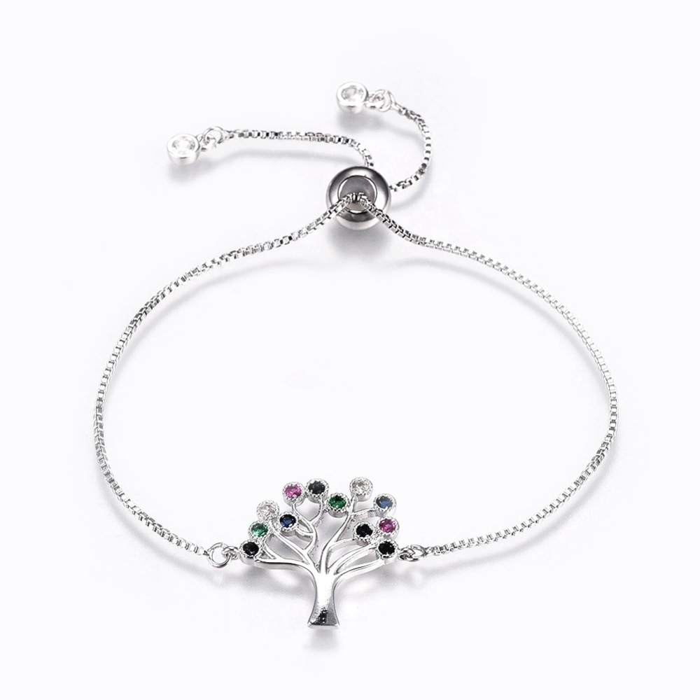 Pulsera de Árbol de la Vida con tarjeta "Todo lo que te quiero" - Plateada