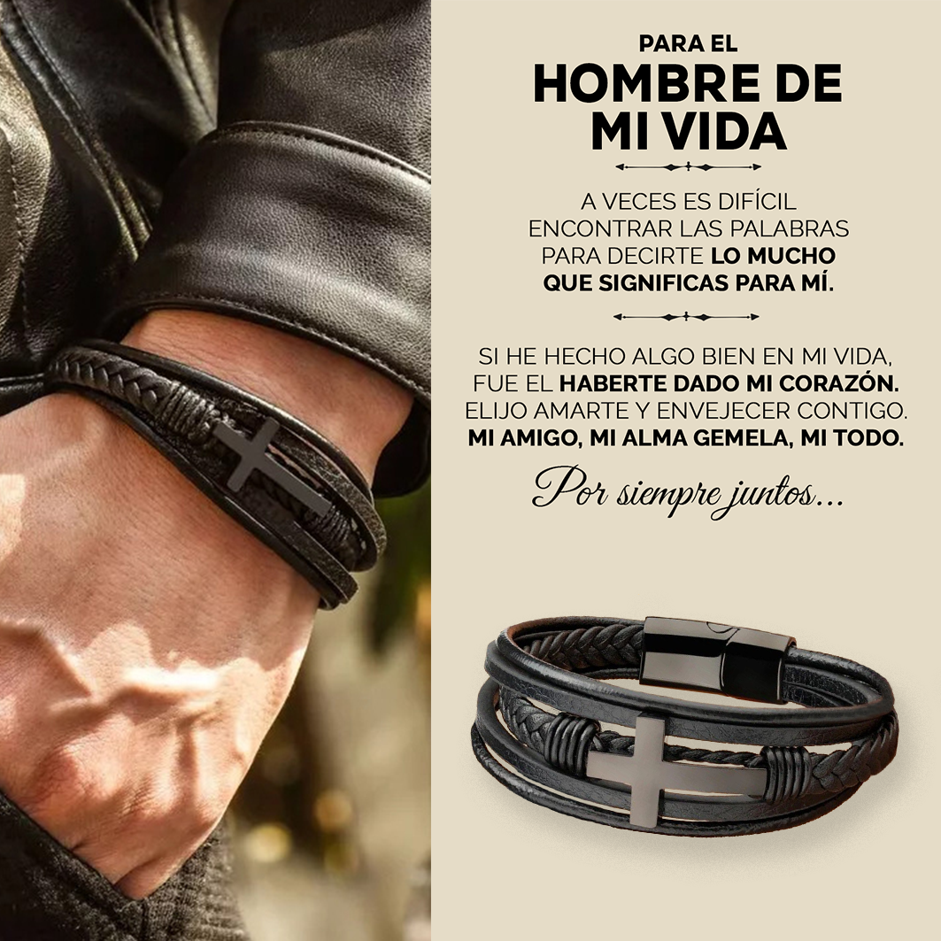 Pulsera de cruz y tarjeta dedicatoria - Mi todo
