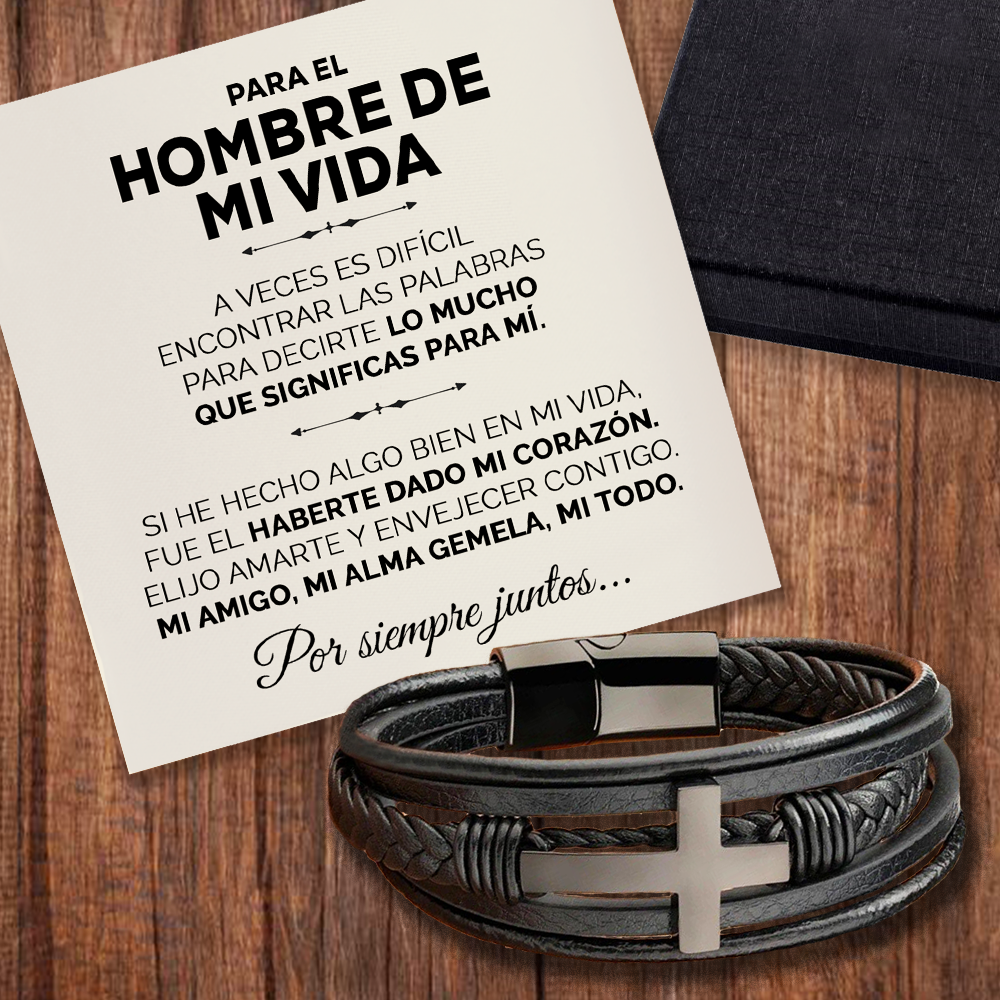 Pulsera de cruz y tarjeta dedicatoria - Mi todo