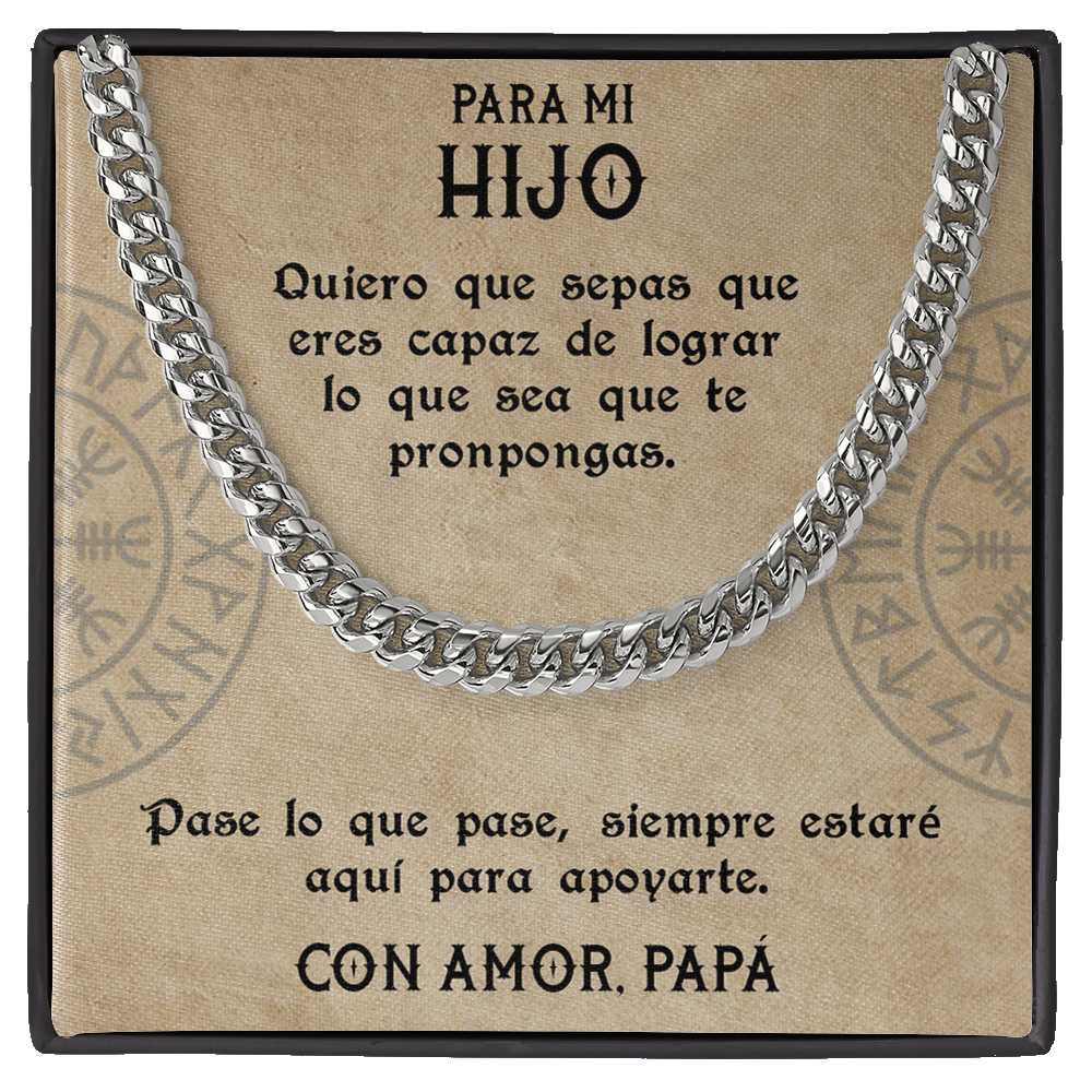 Collar cadena y tarjeta dedicatoria - Siempre estaré aquí para apoyarte 2