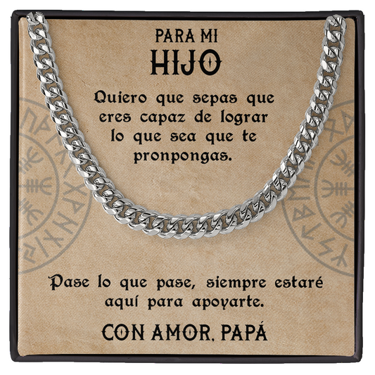 Collar cadena y tarjeta dedicatoria - Siempre estaré aquí para apoyarte 2