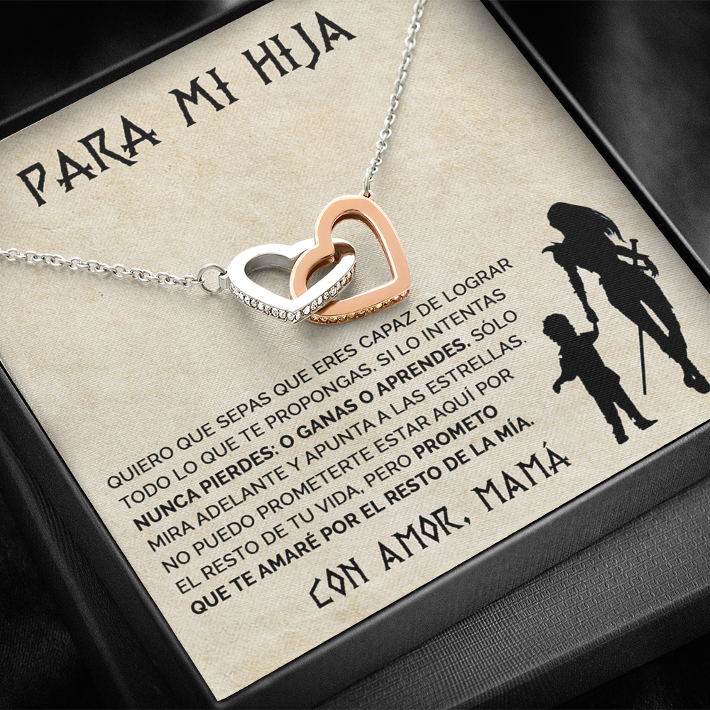 Collar con tarjeta dedicatoria - Apunta a las estrellas - Mamá