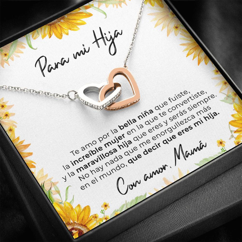 Collar con tarjeta dedicatoria - Maravillosa hija