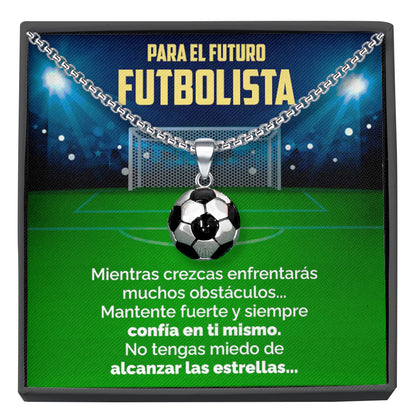 Collar Pelota y tarjeta dedicatoria - Futuro Futbolista