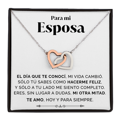 Collar con tarjeta dedicatoria - Mi otra mitad - Esposa