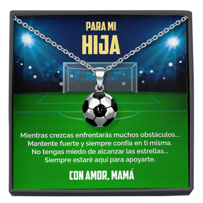 Collar Pelota y tarjeta dedicatoria - Confía en ti misma