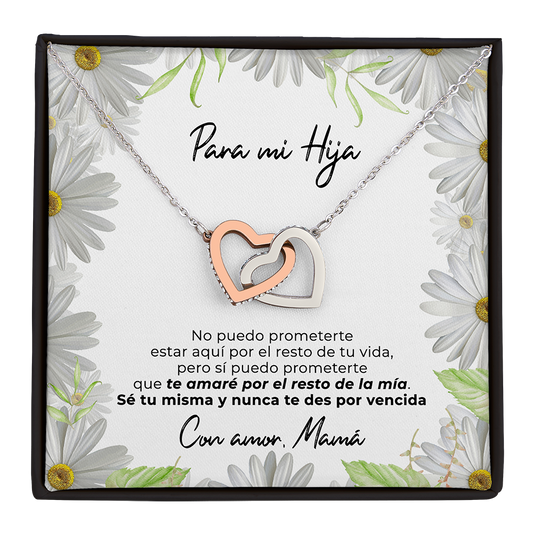 Collar con tarjeta dedicatoria - Te amaré siempre - Margaritas