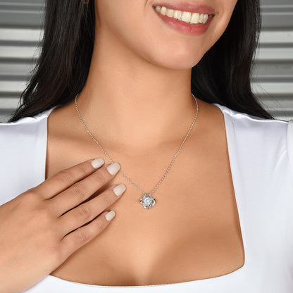 Collar de nudo con tarjeta dedicatoria "Quiero que sepas"