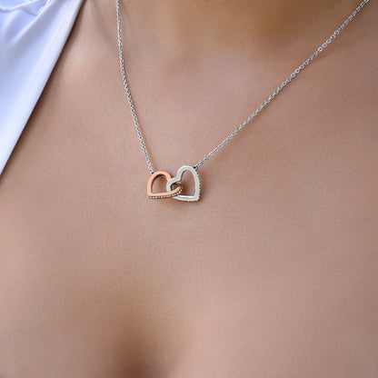 Collar con tarjeta dedicatoria "Mantenme en tu corazón"