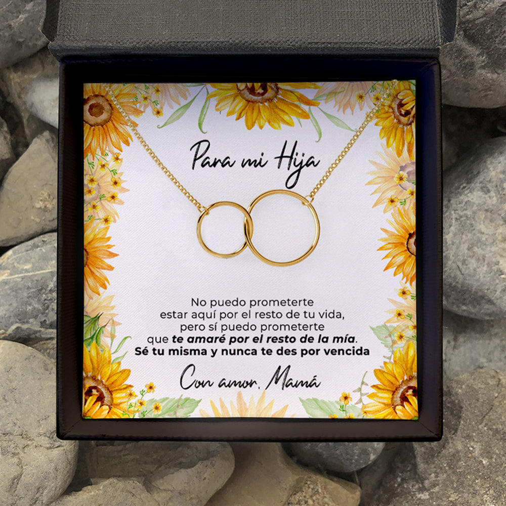 Collar de Aros con tarjeta dedicatoria "Te amaré siempre" - Girasoles