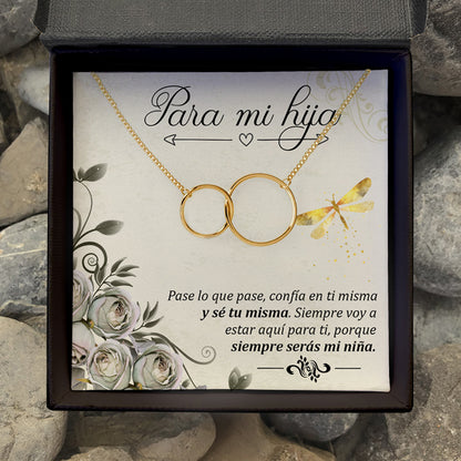 Collar de Aros con tarjeta dedicatoria "Pase lo que pase"