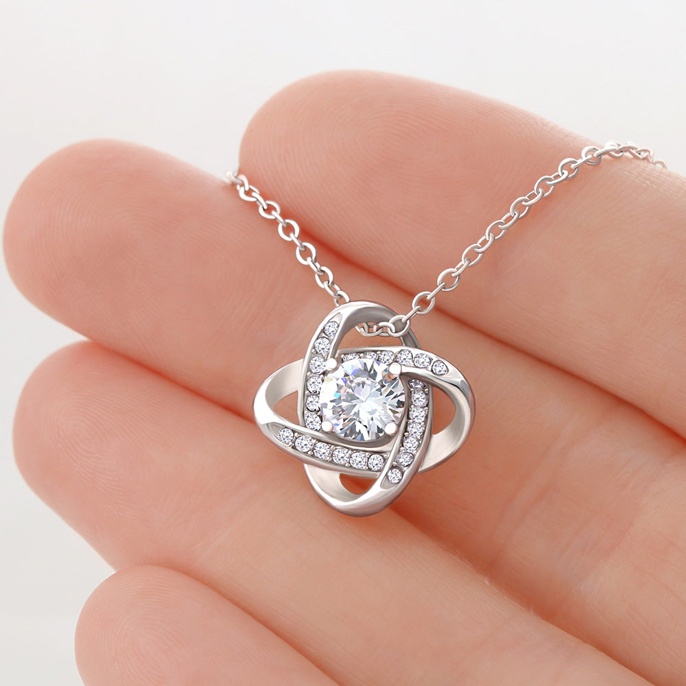 Collar de nudo con tarjeta dedicatoria "Todo lo que te quiero"