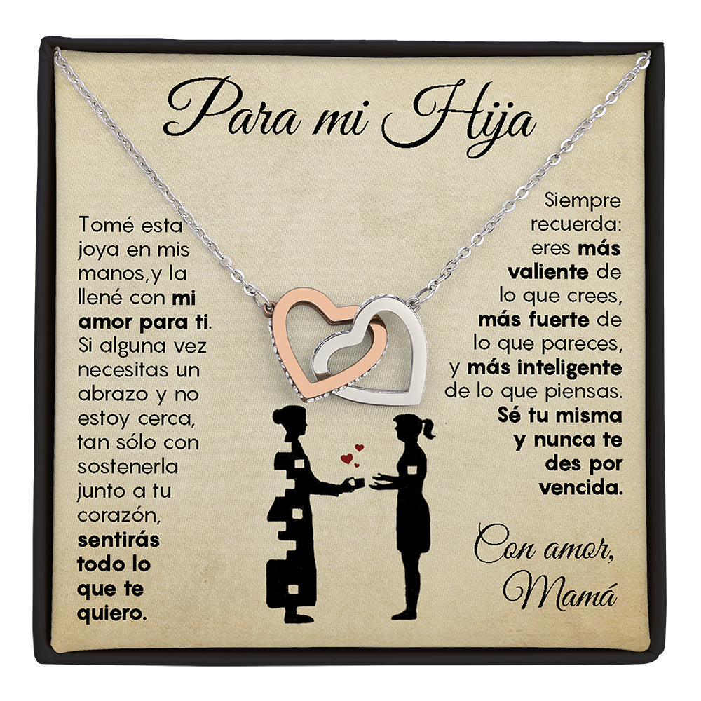 Collar con tarjeta dedicatoria "Mi amor para ti"