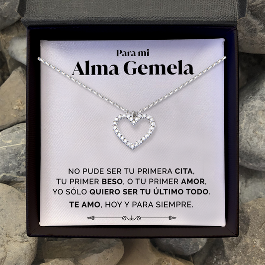 Collar Corazón con tarjeta dedicatoria - Hoy y siempre - Alma Gemela