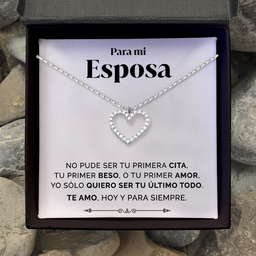 Collar Corazón con tarjeta dedicatoria - Hoy y siempre - Esposa