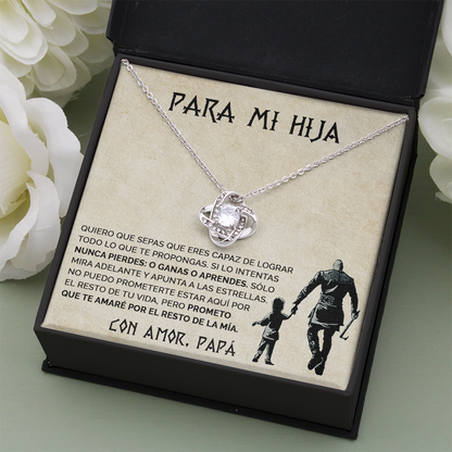 Collar de nudo con tarjeta dedicatoria - Apunta a las estrellas