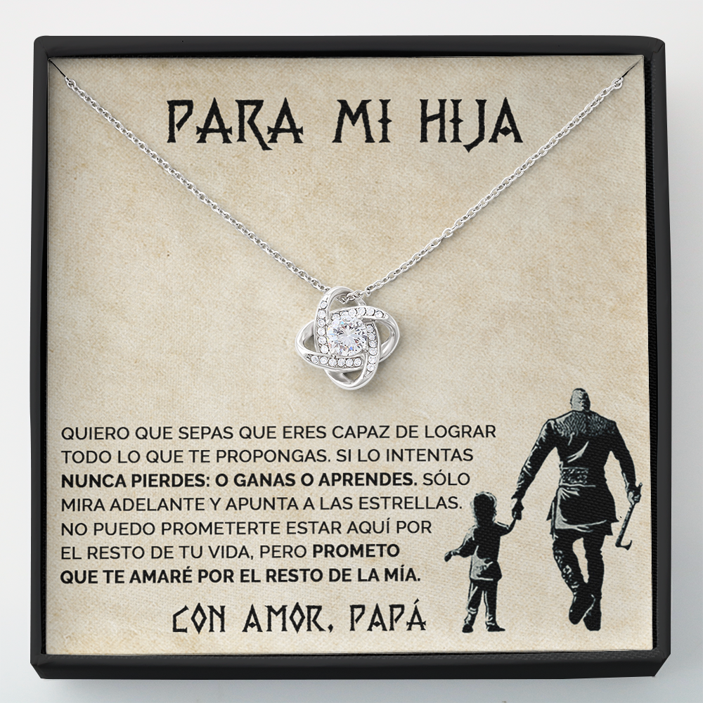 Collar de nudo con tarjeta dedicatoria - Apunta a las estrellas